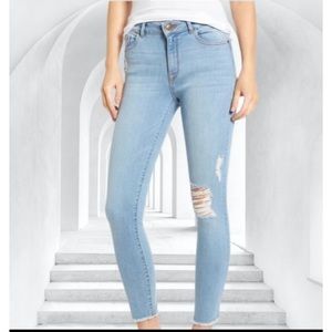 DL1961 Farrow Instaslim High Rise Skinny Ankle With Raw Hem